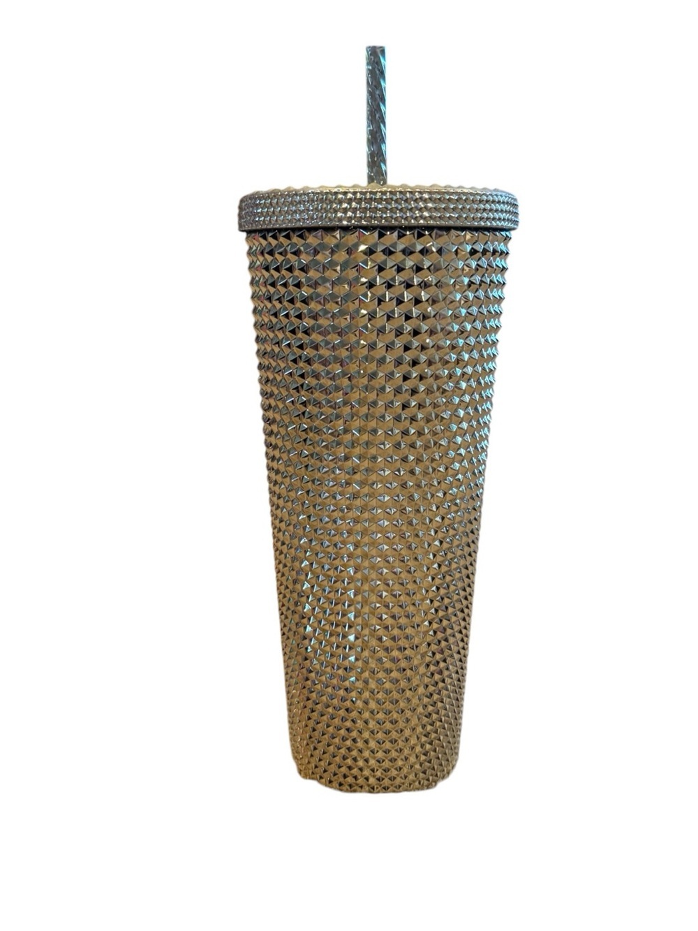Starbucks Holiday 2022 NEW Gold Studded Iridescent 24 Oz Venti Tumbler - Picture 3 of 6